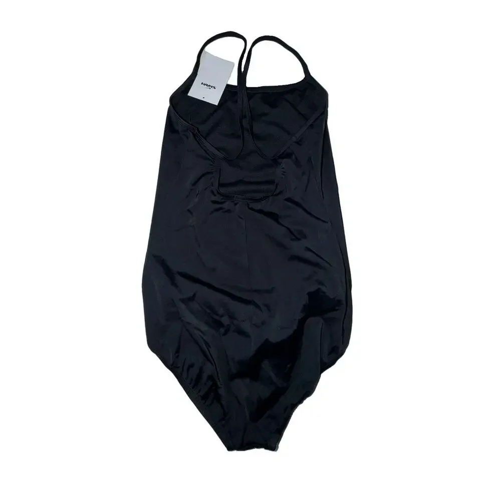 NWT Nike Swim Girl’s Black Racerback One Piece Swimsuit Swimwear XL 13-15 Years